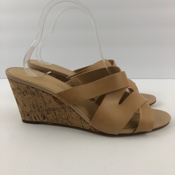 Nine West Shoes - Nine West Wedge Sandals Womens 8.5 Jaclyn Tan